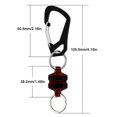 thumbnail image 4 of Retractor de red de pesca con mosca con clip de mosquetón accesorios de pesca rojo, 4 of 4