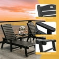 thumbnail image 6 of Dextrus Outdoor Chaise Lounge Chair with Adjustable Backrest, Heavy Duty Resin Patio Lounger with Wide Armrest and 350lbs Capacity for Outside Poolside Beach Backyard, Waterproof, Black, 6 of 7