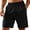 Black, variant on Mens Textured Casual Shorts Drawstring Elastic Waist Loose Fit Knee Length Shorts For Streetwear And Daily Wear,Beige,XXL