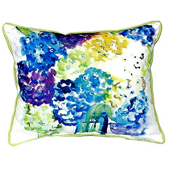 Betsy Drake SN022 11 x 14 in. Betsys Hydrangea Small Indoor & Outdoor Pillow
