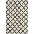 thumbnail image 3 of SAFAVIEH Layla Geometric Plush Shag Area Rug, Ivory/Dark Grey, 8'6" x 12', 3 of 8