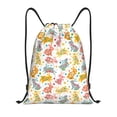 thumbnail image 1 of Xecao Boho Bunny Pattern Sports Drawstring Backpack - String Swim Gym Bag with Wet Proof Pocket for Women&Men-Medium, 1 of 6