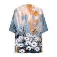thumbnail image 4 of Guluxicc Women's Chiffon Jackets Flower Graphic Open Front Pull-on Long Sleeve Jackets for Beach Vacation Wear Spring Summer Casual Outfits, 4 of 4