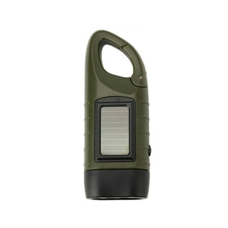 Multifunctional Flashlight Outdoor Multifunctional LED Solar Power Mini Emergency Hand Crank Dynamo Flashlight Rechargeable Lamp Charging Powerful For Safety Survival Gift ()