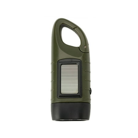 Outdoor Multifunctional LED Solar Power Mini Emergency Hand Crank Dynamo Flashlight Rechargeable Lamp Charging Powerful For Safety Survival