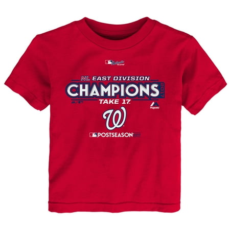 - Washington Nationals Majestic Toddler 2017 Division Champions Locker Room T-Shirt - Red