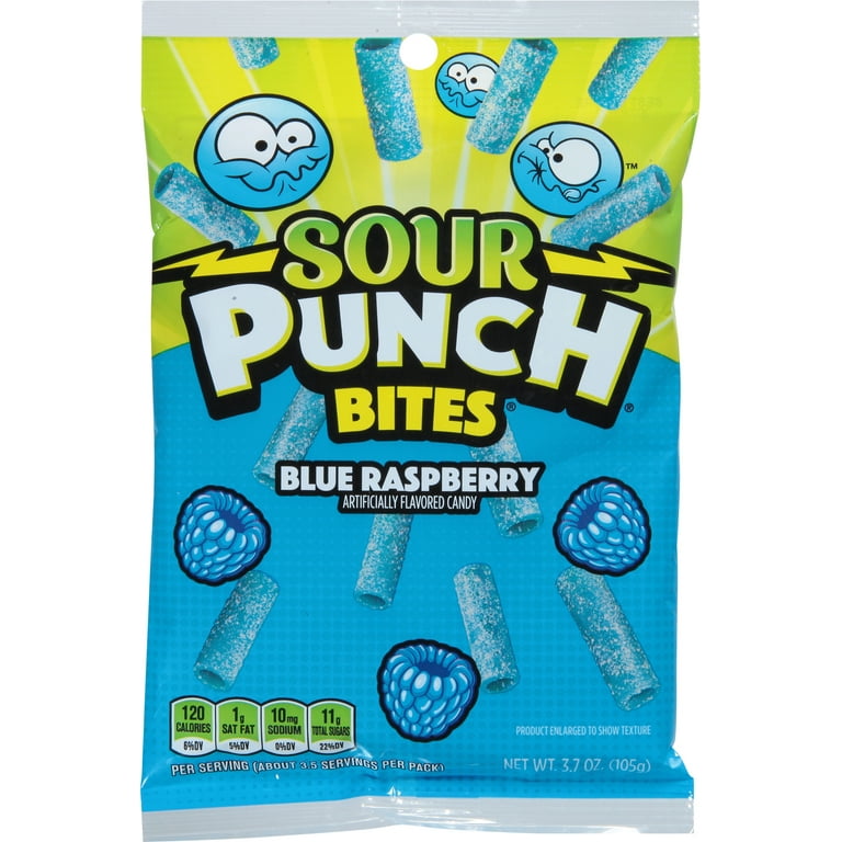 raz sour raspberry punch flavor Sour Punch Bites Candy 3.7Oz