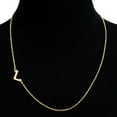 thumbnail image 3 of SuperJeweler L Initial Necklace for Women, Sideways Gold Necklace, 16", 3 of 5