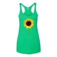 thumbnail image 2 of Wild Bobby, Sunflower Christian Faith Cross Inspirational/Christian Tri-Blend Racerback Tank Top, Envy, Small, 2 of 3