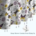 thumbnail image 6 of White Butterfly Yellow Purple Flower Pattern Shower Curtain 72"x84" ,Bathroom Decorative Shower Curtains Set with 12 Hooks,Modern Waterproof Washable Shower Curtain, 6 of 6