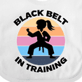 thumbnail image 4 of Inktastic Girls Karate Black Belt in Training Girls Baby Bib, 4 of 4