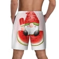 thumbnail image 2 of Lsque Mens Swim Trunks Watermelon Gnome Pattern - Bathing Suit Compression Liner - Beach Swim Shorts Swimwear - (S-3XL) - Stretch Quick Dry -X-Large, 2 of 9