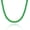 Round Green CZ, variant on Diamond Tennis Necklace for Women, 14K/White Gold Plated Cubic Zirconia Baguette Tennis Chain Chunky Paperclip Link Cuban Choker Necklace Dainty Jewelry Gifts