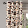 thumbnail image 3 of Ambesonne Nature Grommet Curtain, Butterfly Floral Skull Print, 50"x120", Apricot and Eggshell, 3 of 5