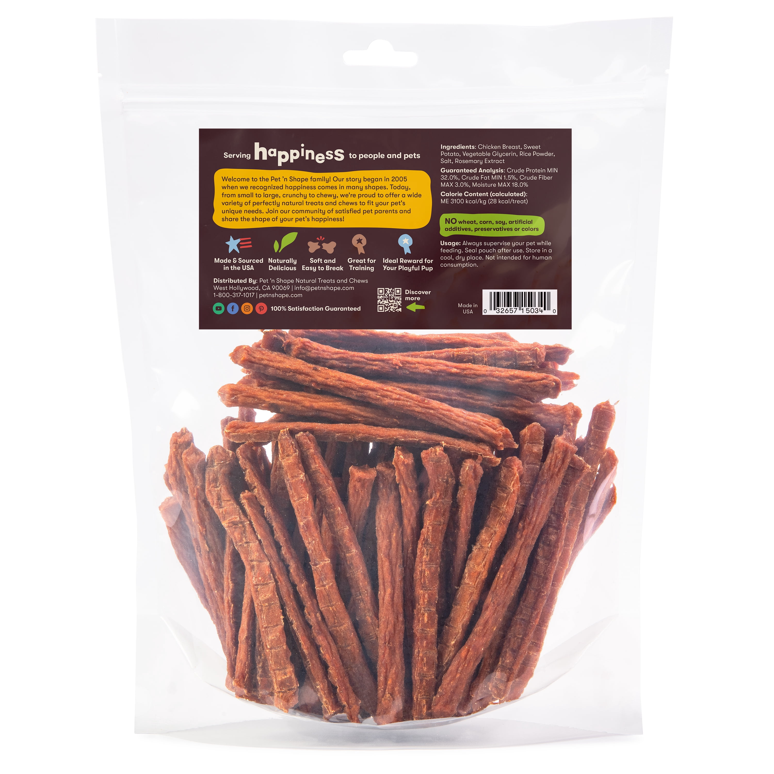 Pet 'n Shape Chik 'n Sweet Potato Stix – Made and Sourced in the USA- Natural Healthy Dog Treats, 28 Ounce