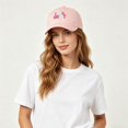 thumbnail image 2 of XIAOCHA Women's Printed Cancer Fight Baseball Cap Adjustable Support Trucker Hat Event Dad Hat,Pink, 2 of 4