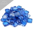 thumbnail image 2 of Blue Ridge Brand 1" Reflective Fire Glass Cubes - Professional Grade Fire Pit Glass Squares - Light Blue - 10 Pound, 2 of 6
