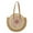Pink, variant on Round Summer Straw Bag Beach Shoulder Bag Vacation Bag for Women (Green) Shoulder Bags for Women