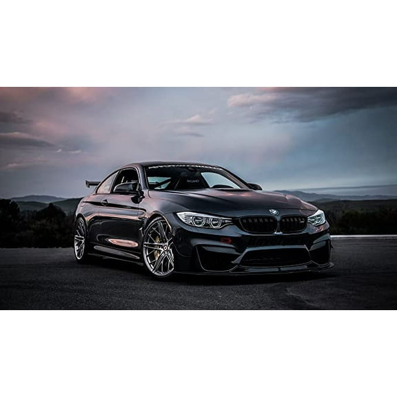 Iconic Arts Laminated 42x24 Poster: BMW m4 Coupe 4k HD