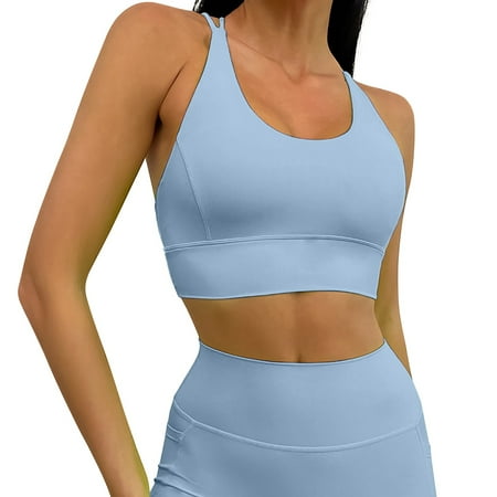 

Booker High Impact Sports Bra Women s Solid Color Strap Yoga Fitness Sling Tank