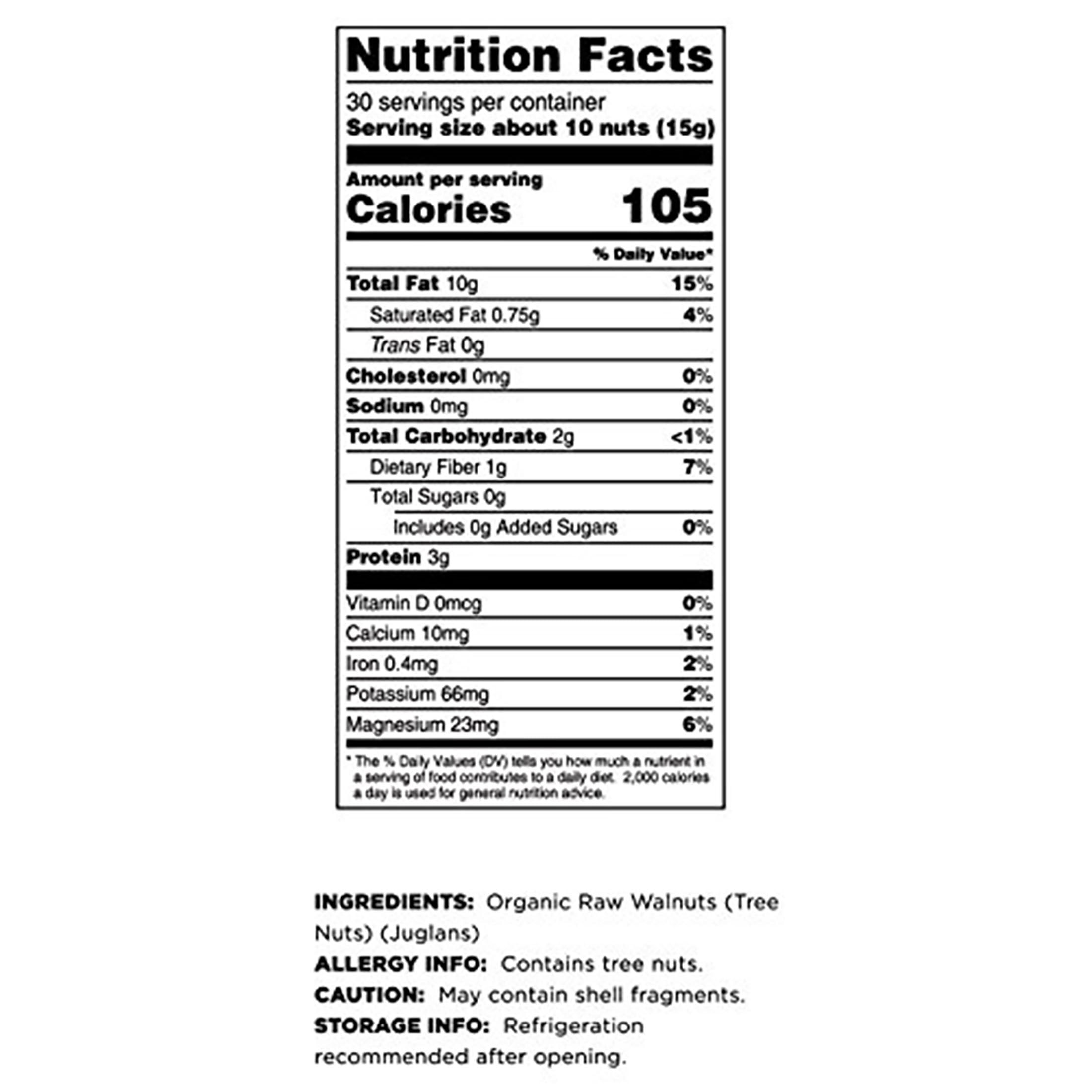 Terrasoul Superfoods Organic Raw Walnuts, 3 Lb (1 Lb 3-Pack) - Chandler Variety | Fresh | Light Color