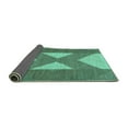 thumbnail image 2 of Ahgly Company Indoor Rectangle Abstract Turquoise Blue Contemporary Area Rugs, 4' x 6', 2 of 4