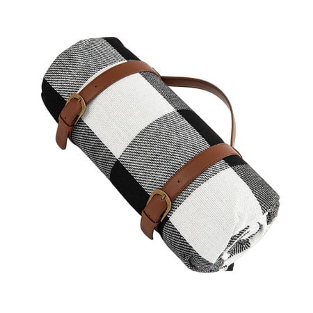 Waterproof Picnic Blanket Fittings Lightweight Portable Gift Beach Mat for Party Outdoor with Faux Leather Carrier Holder B 200cmx200cm