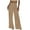 Beige, variant on Lmnyox High Waist Trousers for Women Flowy Wide Leg Velour Palazzo Pants Fall Trendy Longe Pants