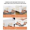 thumbnail image 6 of Farm Pumpkin Bed Skirt California King Size 18 Inch Drop, Leaf Thanksgiving Harvest Buffalo Plaid Wrap Around Dust Ruffle Bedskirts, Wrinkle & Fade Resistant Easy Fit Bedskirt with Adjustable Elastic, 6 of 8