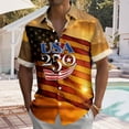 thumbnail image 6 of adaychics Patriotic Hawaiian Shirts for Men Flag 250 Years Lapel Short Sleeve Button Down Beach Shirts Daily Wear, 6 of 8