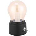 thumbnail image 2 of Retro Light Bulb Rechargeable LED Night Light USB Rechargeable Table Lamp Bedside Desk Bulb Lamp for Bedroom, Hallway, Kitchen (Black), 2 of 8