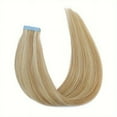 VECPIO Human Hair Tape In Hair Extensions Seamless Adhesive Tape Ins