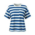 thumbnail image 5 of Jamsmile Women T-Shirts Striped Print Loose Fit Short Sleeve Summer Tee Shirts Tops Casual Oversize Basic Baggy Loose Tops, 5 of 5