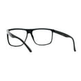 thumbnail image 2 of Lunettes de Vue en Plastique Fines Style Hipster à Monture Corne, Monture Plate, Lentille Transparente, Noir, 2 of 4
