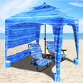Beach Cabana Canopy Shelter Sun Shade Tent 6’ X 6’ UPF 50
