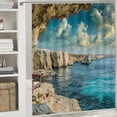 thumbnail image 6 of Orinice Rock Ocean Landscape Bathroom Decor Set, Colorful Luxurious Polyester Fabric Shower Curtain with Hooks, Home Bathtubs Decoration Set 60x72, 6 of 7