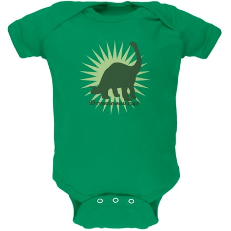 

Sunburst Brontosaurus Kelly Green Soft Baby One Piece - 18 month