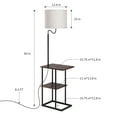 EDISHINE Modern Floor Lamp with Table for Living Room, 60 inch Bedside