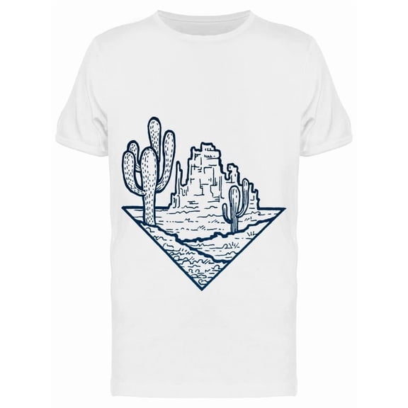 Graphic Sketch Of Cactus Tee Men's -Image by Shutterstock