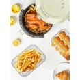 thumbnail image 5 of Qenwkxz 12pcs Air Fryer Accessories 3 Layer Stacking Air Fryer Grill Rack Stainless Steel Dehydrator Rack Rectangular with 8 Silicone Feet 1 Anti-Scald Clip for Double Basket Air Fryer Oven, 5 of 11