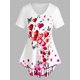 thumbnail image 1 of Camiseta de impresión de corazón Rosegal  Camisetas tallas grandes, 1 of 5