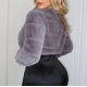 thumbnail image 5 of Chaqueta de abrigo cálida para mujer, de invierno, lisa, con cuello en V, 5 of 7