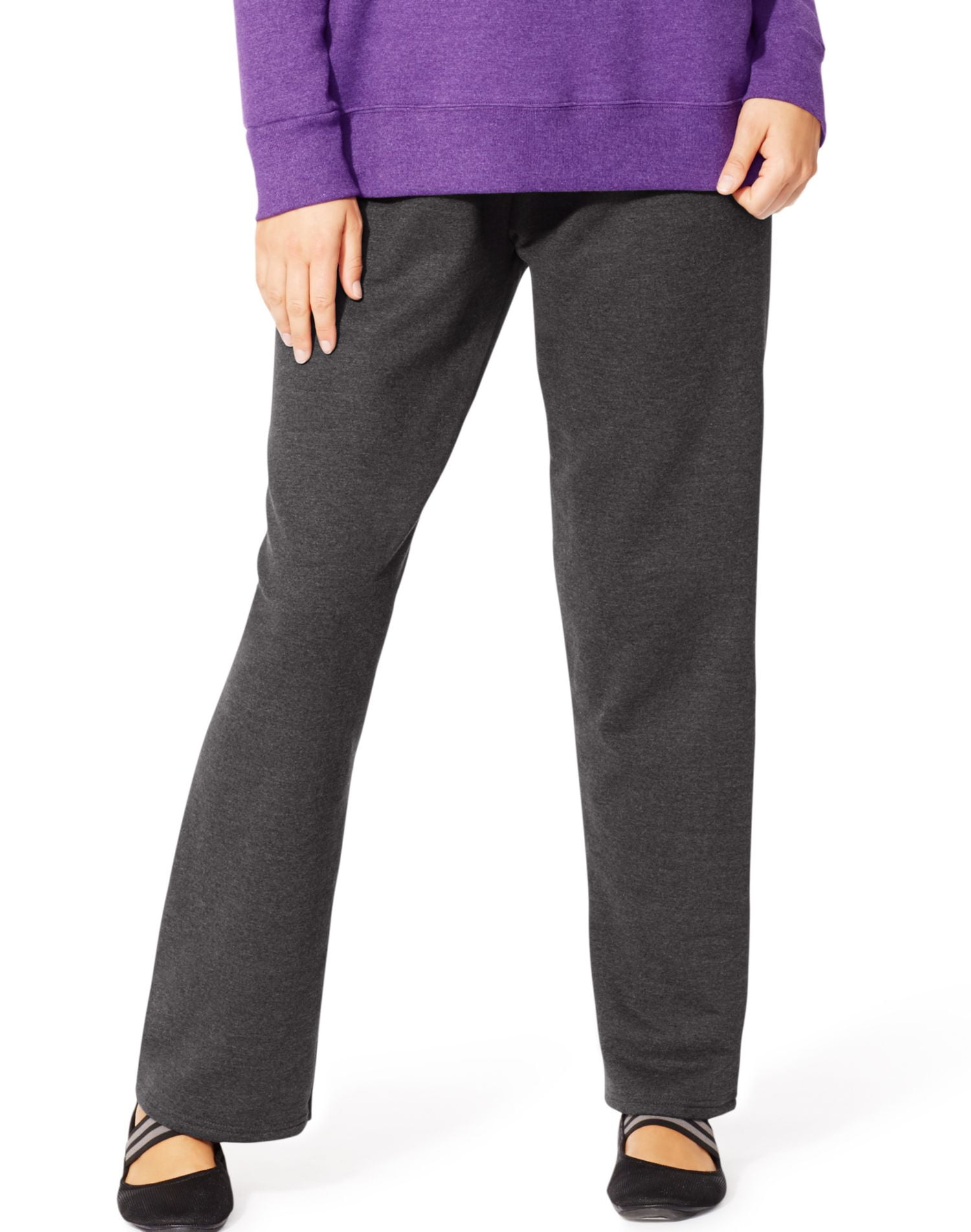 Just My Size Women`s EcoSmart Fleece Open-Hem Sweatpants, Petite Length ...