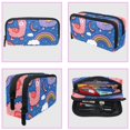 thumbnail image 3 of PhooArto Pencil Case, Colorful Alpaca Rainbow Pattern Large Capacity Pencil Pouch Stationery Pen Bag, 3 of 7