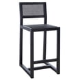 thumbnail image 5 of SAFAVIEH Seika Square Mid Back Counter Stool, Black, 5 of 13