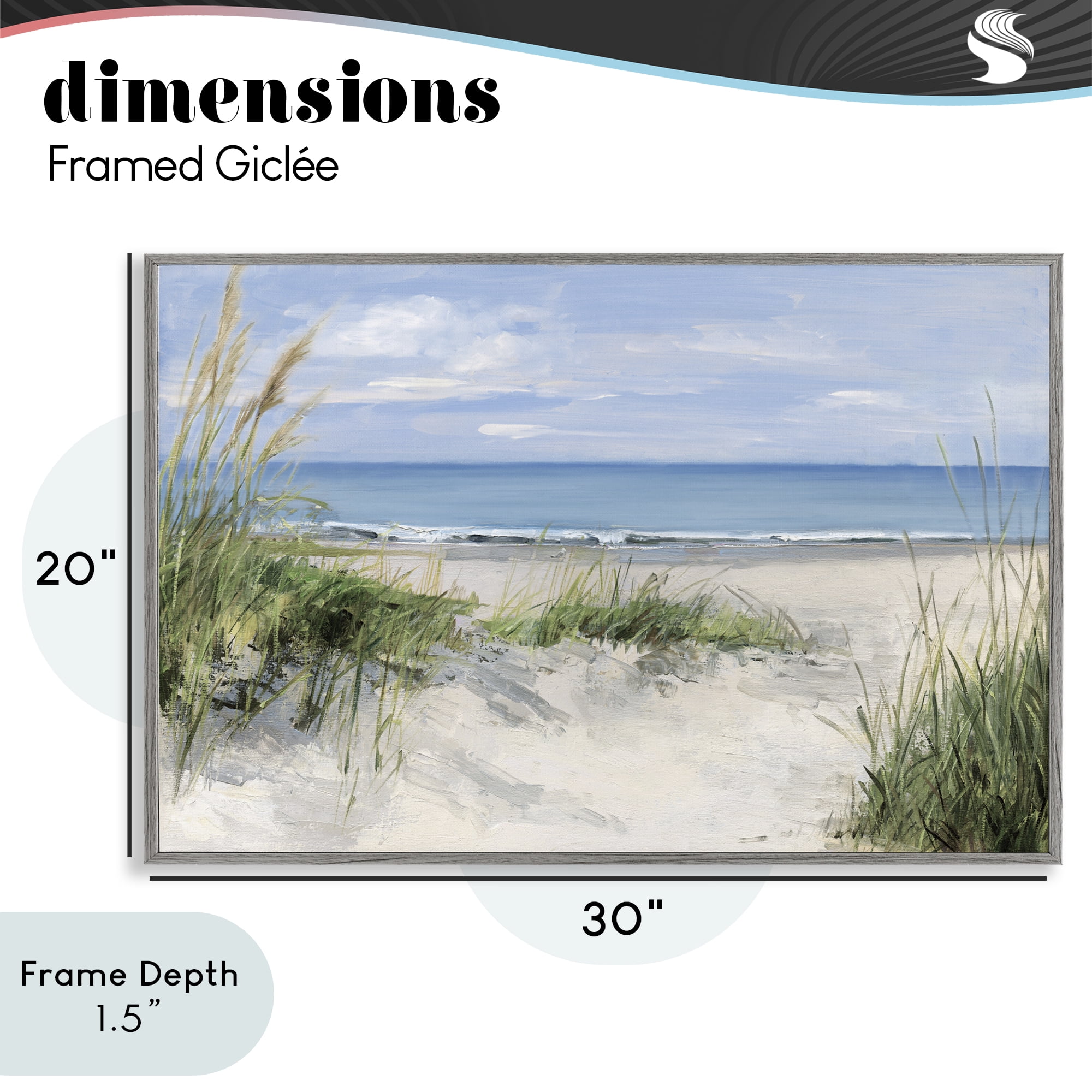 Stupell Industries Tall Grasses by Beach Coast Gray Framed Giclee Art, design by Sally Swatland