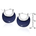 thumbnail image 5 of Chic and Sleek Blue Lapis Crescent Moon on Sterling Silver Huggie Earrings, 5 of 5