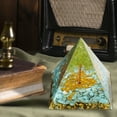 thumbnail image 4 of Herunwer Moonstone Crystal Orgone Pyramid Ogan Crystal Energy Tower Nature Reiki Chakra Crushed Stone Jewelry Crystal Orgonite Pyramid Healing Chakra Pyramid, 4 of 5