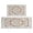 Boho Light Blue-13, variant on Boho Brown Vintage Carpet Rugs and Mats Non Skid Washable Absorbent Microfiber Soft Kitchen Mat for Floor Set Of 2 Decor Stain Resistant 17"x47" 17"x30"