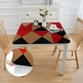 thumbnail image 2 of Acheng Abstract Triangles Square Fitted Tablecloth 100% Polyester Fiber 46*46, 2 of 8